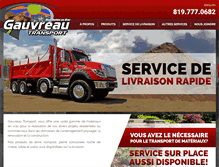 Tablet Screenshot of gauvreautransport.ca